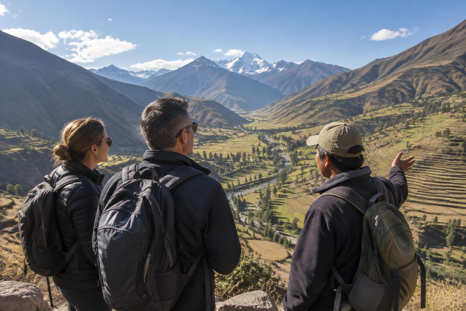 A local guide shares the geography of Peru's Andes with travel professionals.